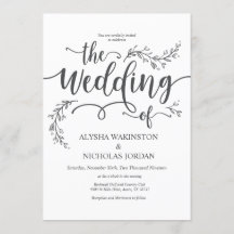 美しい素朴結婚式招待状