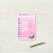 美しい紫とピンクのユニコーン一覧4"x6" ポストイット (デスク上)