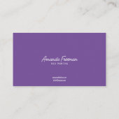 美しい紫と白の子供の顔絵を描ズ 名刺 (裏面)