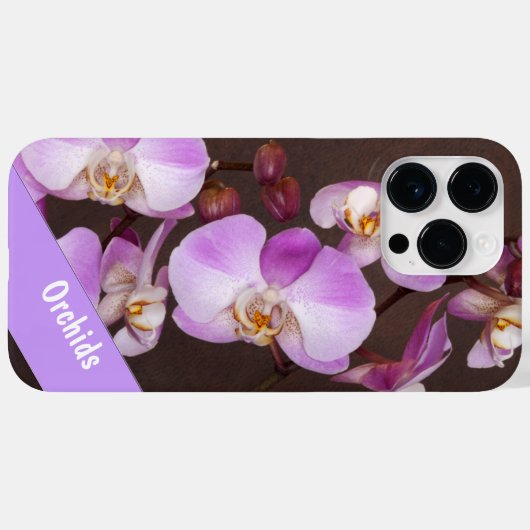 美しい紫と白の蘭のクローズアップ写真 Case-Mate iPhoneケース (裏面 (横))