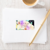 美しい紫と白の蘭 ラベル (インサイチュ)