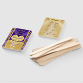 美しい紫と金ゴールド記念日のプログラムファン ハンドファン (組立なし)