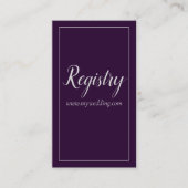 美しい紫と銀結婚の エンクロージャーカード (正面)