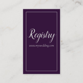 美しい紫と銀結婚の エンクロージャーカード