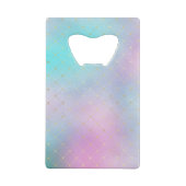 美しい紫と青グラデーション クレジットカード栓抜き (裏面)