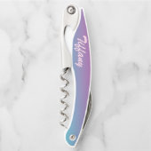 美しい紫と青グラデーション ソムリエナイフ (正面)