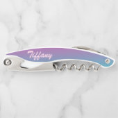 美しい紫と青グラデーション ソムリエナイフ (正面)