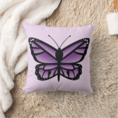 美しい紫と黒の色の蝶の夏 クッション (ブランケット)