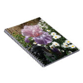 美しい紫のアイリス 花の写真 ノートブック (右側)