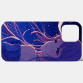 美しい紫のアニメガール Case-Mate iPhoneケース (裏面 (横))
