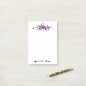 美しい紫のケシの名前の内接 ポストイット (デスク上)