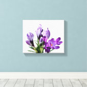 美しい紫のコルクス フラワーデジタルモダンアート キャンバスプリント (インサイチュ (ウッドフロア))