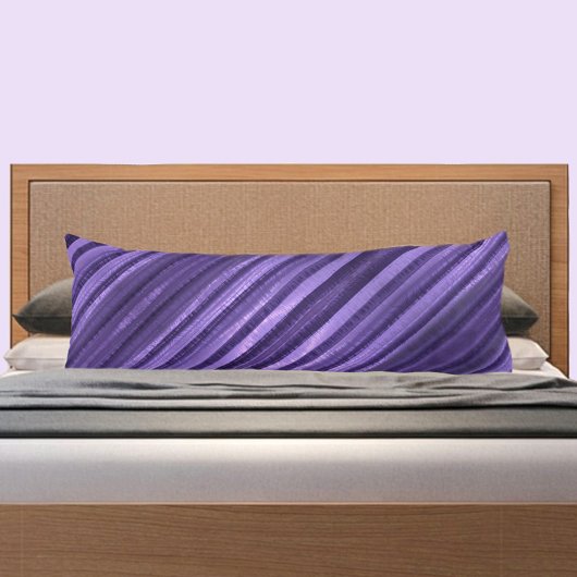 美しい紫のストライプ模様 ボディピロー