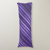 美しい紫のストライプ模様 ボディピロー (正面縦)