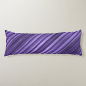 美しい紫のストライプ模様 ボディピロー (正面)