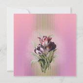 美しい紫のチューリップ結婚ズ 招待状 (裏面)