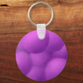 美しい紫のネギ絵画の花 キーホルダー (正面)