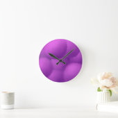 美しい紫のネギ絵画の花 ラウンド壁時計 (ホーム)