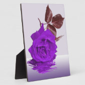 美しい紫のバラ写真プラーク フォトプラーク (側面)