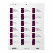 美しい紫のバラ花の花びらガーリー贈り物 ラベル (フルシート)