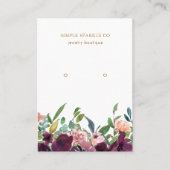 美しい紫のフローライヤリングディスプレイカード 名刺 (正面)