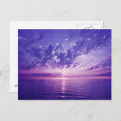 美しい紫の夕日 ポストカード (正面/裏面)