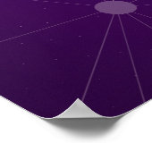 美しい紫の抽象芸術背景。バイオレットニュートル ポスター (角)