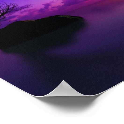美しい紫の景色 ポスター (角)