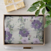 美しい紫の水彩花 薄葉紙 (ギフト)