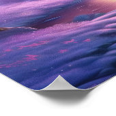 美しい紫の背景 - 冬の夜 ポスター (角)