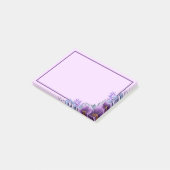 美しい紫の花の束のポストイットメモ ポストイット (アングル)