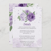 美しい紫の花の緑の葉植物性 エンクロージャーカード (正面/裏面)