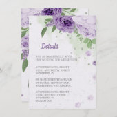 美しい紫の花の緑の葉植物性 エンクロージャーカード (正面/裏面)