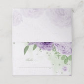 美しい紫の花の緑の葉植物性 プレイスカード (外部開封)