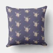 美しい紫の花 ホーム スイート  クッション (裏面)