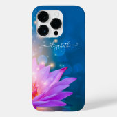 美しい紫の蓮の花，湖，青，禅 Case-Mate iPhoneケース (裏面)