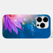 美しい紫の蓮の花，湖，青，禅 Case-Mate iPhoneケース (裏面 (横))