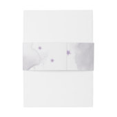 美しい紫の薄紫と白いフローラ結婚 招待状ベリーバンド (裏面例)