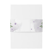 美しい紫の薄紫と白いフローラ結婚 招待状ベリーバンド (裏面例)