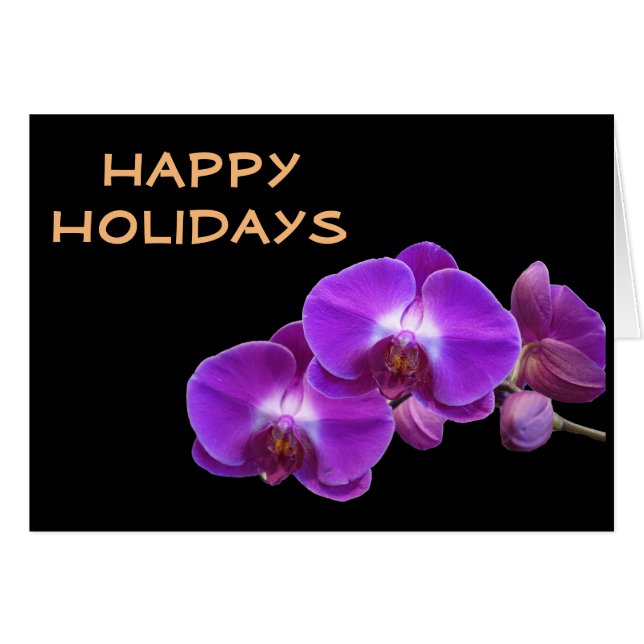 美しい紫の蘭の花の幸せな休日 (正面横)