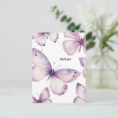 美しい紫の蝶ありがとう ポストカード (スタンド正面)