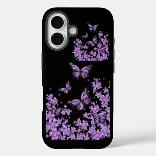美しい紫の蝶の携帯ケース Case-Mate iPhoneケース (裏面)