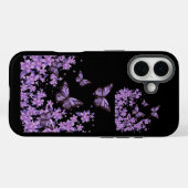美しい紫の蝶の携帯ケース Case-Mate iPhoneケース (裏面 (横))