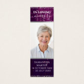 美しい紫の輝かしい記念葬式のしおり (正面)