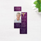 美しい紫の輝かしい記念葬式のしおり (デスク)