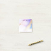 美しい紫の金ゴールド水色ラグジュアリースクリプト ポストイット (デスク上)