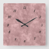 美しい紫の霞抽象芸術装飾 スクエア壁時計 (正面)