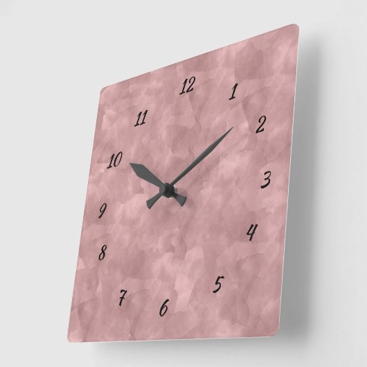 美しい紫の霞抽象芸術装飾 スクエア壁時計 (傾斜)