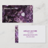 美しい紫はっきりしたのクリスタルグード 名刺 (正面/裏面)