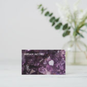 美しい紫はっきりしたのクリスタルグード 名刺 (スタンド正面)